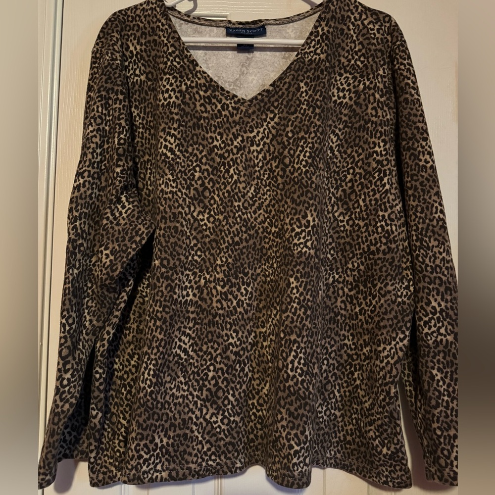 NWOT 😍 Karen Scott Knit shirt ❤️ 3x women’s plus 💃